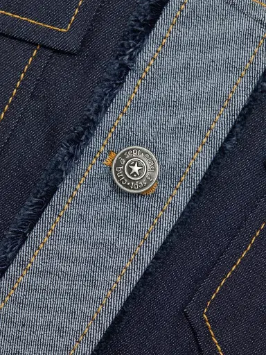 Cinq à Sept Women's Stretch-Cotton Contrast-Stitch Crop Jacket - Indigo - Size 6 | Thumbnail 7