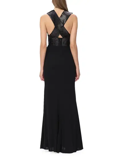 Hervé Léger Women's The Lucille Sequin-Embellished Jersey Plunge Gown - Black | Thumbnail 6 Hervé Léger Women's The Lucille Sequin-Embellished Jersey Plunge Gown - Black | Thumbnail 6