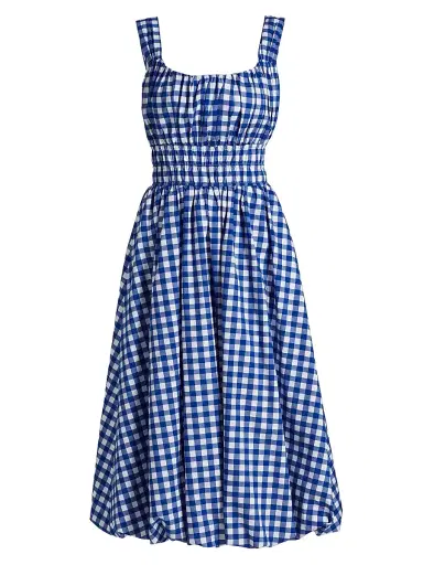 Sea Women's Neci Gingham Cotton Scoopneck Midi-Dress | Thumbnail 1 Sea Women's Neci Gingham Cotton Scoopneck Midi-Dress | Thumbnail 1