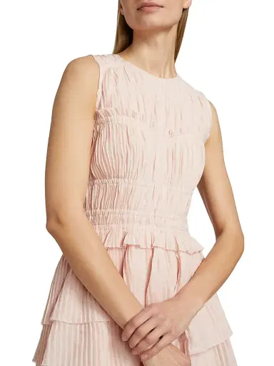 Sea Women's Thalia Pleated Sleeveless Minidress - Blush - Size XL | Thumbnail 6 Sea Women's Thalia Pleated Sleeveless Minidress - Blush - Size XL | Thumbnail 6