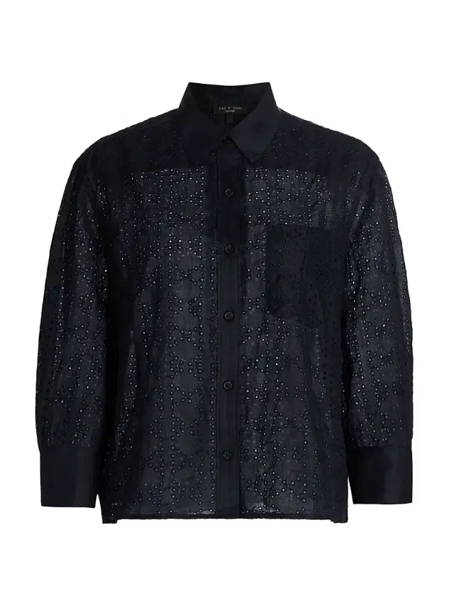 rag & bone Women's Lucia Embroidered Shirt - Salute Embroidery
