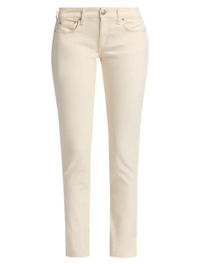rag & bone Women's Dre Low-Rise Slim-Fit Boyfriend Jeans - Ecru