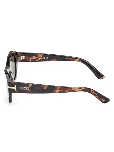 PUCCI Women's 54MM Rectangular Sunglasses - Dark Havana Green | Thumbnail 3