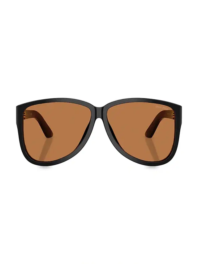 Women's 61MM Oversized Sunglasses - Black Brown