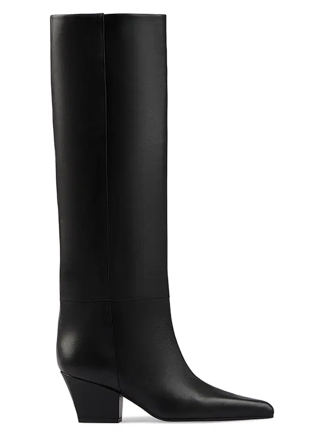 Women's Jane Leather Knee-High Boots - Black