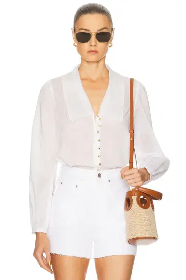 FRAME The Eyelet Sailor Blouse | Thumbnail 1