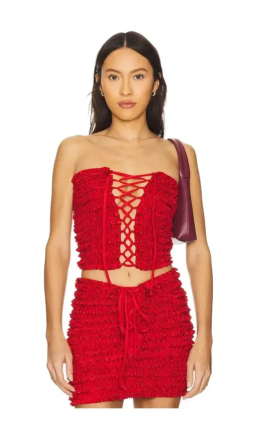 AMOR MIA Ruffled Top