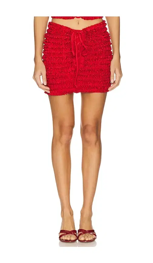 AMOR MIA Ruffled Mini Skirt