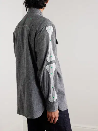KAPITAL Appliquéd Panelled Cotton Shirt - Men | Thumbnail 3 KAPITAL Appliquéd Panelled Cotton Shirt - Men | Thumbnail 3