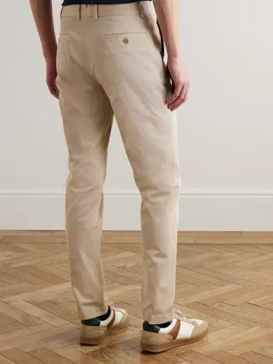 Sunspel Straight-Leg Garment-Dyed Cotton-Blend Twill Chinos - Men | Thumbnail 4
