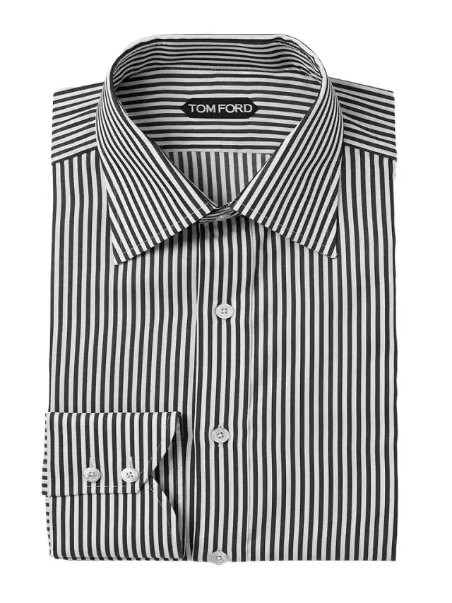 Striped Cotton and Silk-Blend Shirt - Men