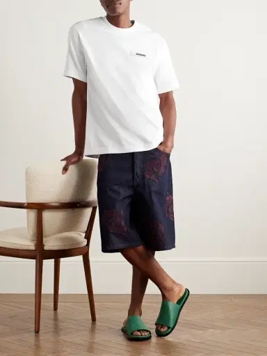 Jacquemus Logo-Appliquéd Cotton-Jersey T-Shirt - Men | Thumbnail 2 Jacquemus Logo-Appliquéd Cotton-Jersey T-Shirt - Men | Thumbnail 2