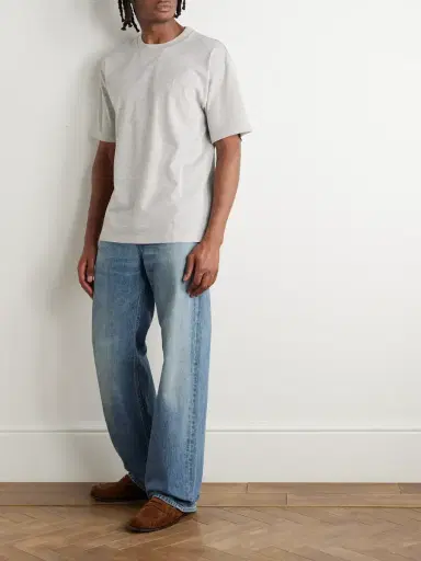 Saint Laurent Cotton-Blend Piqué T-Shirt - Men | Thumbnail 2