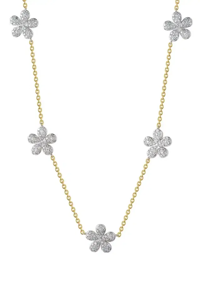 Forget-Me-Not Petite Five Station Necklace