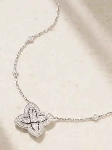 De Beers London Lotus By De Beers 18-karat White Gold Diamond Necklace | Thumbnail 1