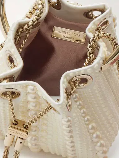Jimmy Choo Bon Bon Micro Embellished Satin Bucket Bag | Thumbnail 5 Jimmy Choo Bon Bon Micro Embellished Satin Bucket Bag | Thumbnail 5