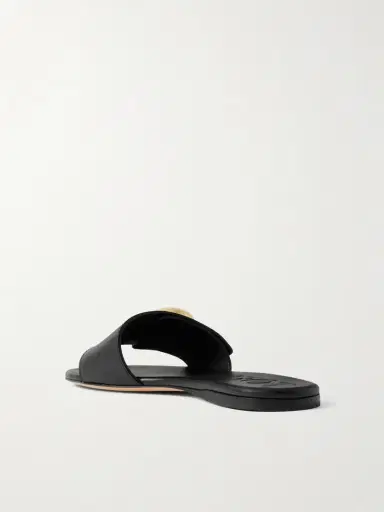 Loewe Pebble Embellished Leather Slides | Thumbnail 3 Loewe Pebble Embellished Leather Slides | Thumbnail 3