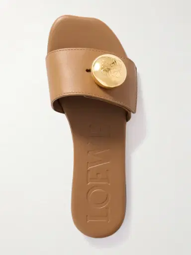 Loewe Pebble Embellished Leather Slides | Thumbnail 5 Loewe Pebble Embellished Leather Slides | Thumbnail 5