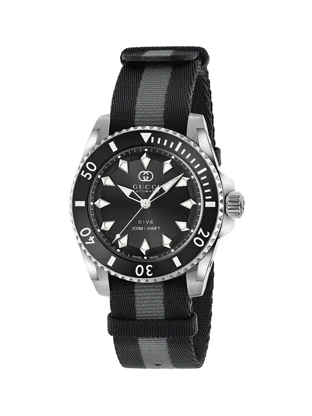 Men's Dive Stainless Steel & Ceramic Watch/38MM - Black