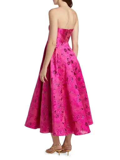 As It May Women's Keyla Jacquard Strapless Midi-Dress | Thumbnail 5