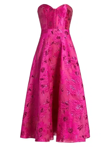 As It May Women's Keyla Jacquard Strapless Midi-Dress | Thumbnail 1