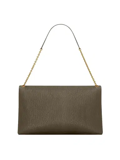 Saint Laurent Women's Cassandre XXL Envelope Pouch on Chain in Lambskin - Light Musk | Thumbnail 7 Saint Laurent Women's Cassandre XXL Envelope Pouch on Chain in Lambskin - Light Musk | Thumbnail 7