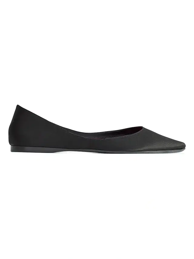 Women's Lou Ballerinas in Satin Crepe - Black