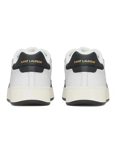 Saint Laurent Men's SL61 Sneakers in Smooth Leather - Optic White Black - Size 11.5 | Thumbnail 4 Saint Laurent Men's SL61 Sneakers in Smooth Leather - Optic White Black - Size 11.5 | Thumbnail 4