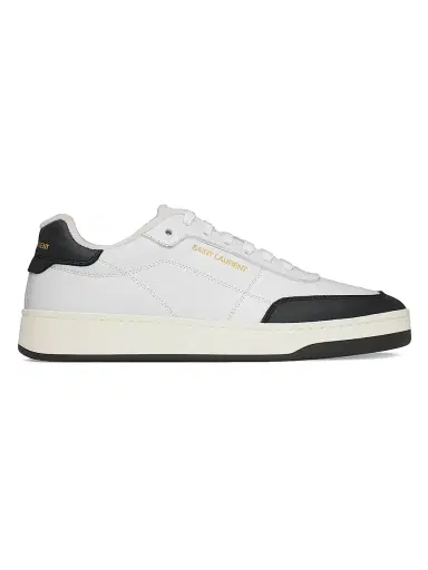 Saint Laurent Men's SL61 Sneakers in Smooth Leather - Optic White Black - Size 11.5 | Thumbnail 1 Saint Laurent Men's SL61 Sneakers in Smooth Leather - Optic White Black - Size 11.5 | Thumbnail 1