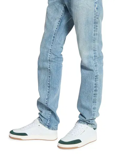 Saint Laurent Men's SL61 Sneakers in Smooth Leather - Optic White Bottle Green - Size 12 | Thumbnail 5 Saint Laurent Men's SL61 Sneakers in Smooth Leather - Optic White Bottle Green - Size 12 | Thumbnail 5