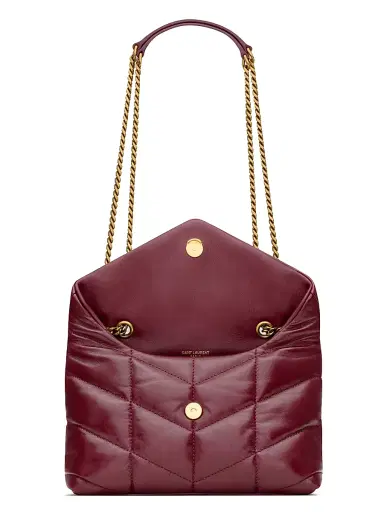 Saint Laurent Women's Toy Puffer In Shiny Leather - Dark Ruby | Thumbnail 4 Saint Laurent Women's Toy Puffer In Shiny Leather - Dark Ruby | Thumbnail 4