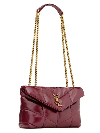 Saint Laurent Women's Toy Puffer In Shiny Leather - Dark Ruby | Thumbnail 6 Saint Laurent Women's Toy Puffer In Shiny Leather - Dark Ruby | Thumbnail 6