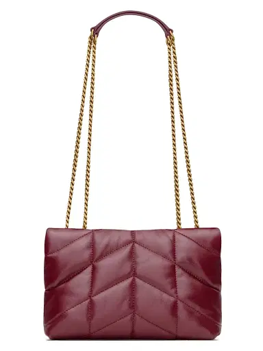 Saint Laurent Women's Toy Puffer In Shiny Leather - Dark Ruby | Thumbnail 7 Saint Laurent Women's Toy Puffer In Shiny Leather - Dark Ruby | Thumbnail 7