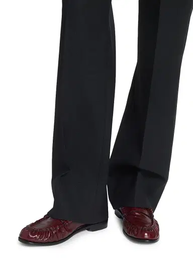 Saint Laurent Men's Le Loafers Supple in Eel - Deep Bordeaux | Thumbnail 5