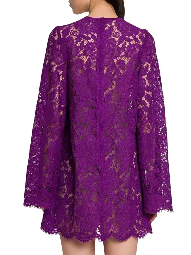 Dolce & Gabbana Women's Lace Tent Minidress - Viola | Thumbnail 5