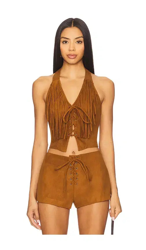 Lovers and Friends Noella Faux Suede Top