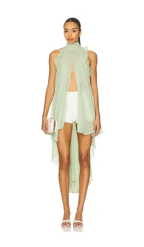 LA FUORI Gathered Halter Top