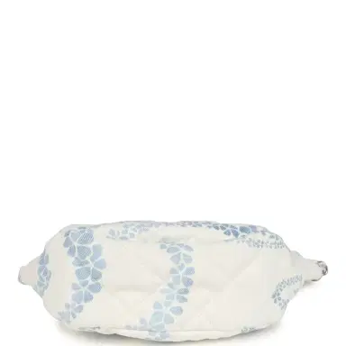 Chanel Chanel Large Coco Beach Hobo Bag in White and Blue Denim Light Gold Hardware | Thumbnail 6