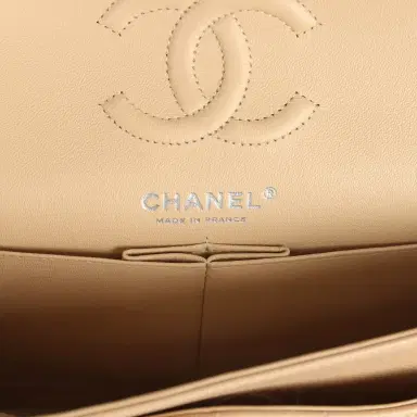 Chanel Chanel Small Classic Double Flap Bag Beige Caviar Silver Hardware | Thumbnail 8 Chanel Chanel Small Classic Double Flap Bag Beige Caviar Silver Hardware | Thumbnail 8