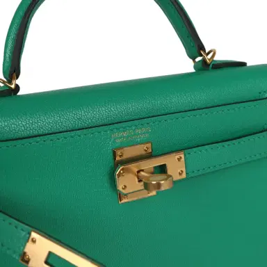 HERMÈS Hermes Kelly Sellier 20 Menthe Chevre Chamkila Gold Hardware | Thumbnail 7 HERMÈS Hermes Kelly Sellier 20 Menthe Chevre Chamkila Gold Hardware | Thumbnail 7
