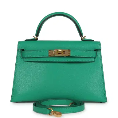 HERMÈS Hermes Kelly Sellier 20 Menthe Chevre Chamkila Gold Hardware | Thumbnail 1 HERMÈS Hermes Kelly Sellier 20 Menthe Chevre Chamkila Gold Hardware | Thumbnail 1