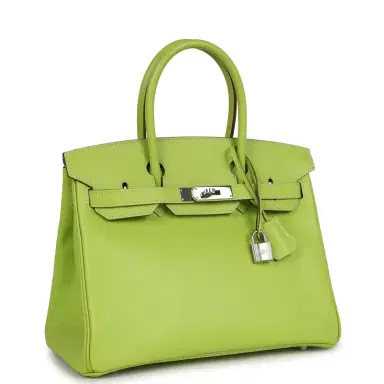 HERMÈS Pre-owned Hermes Birkin 30 Kiwi Candy Epsom Palladium Hardware | Thumbnail 2 HERMÈS Pre-owned Hermes Birkin 30 Kiwi Candy Epsom Palladium Hardware | Thumbnail 2