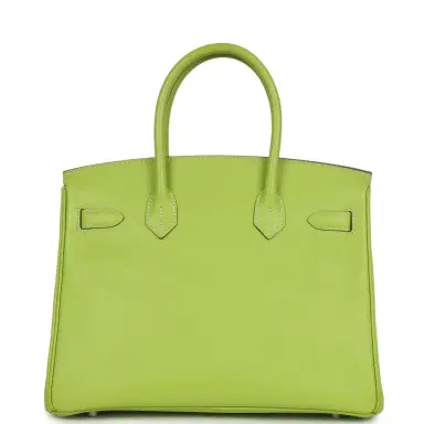 HERMÈS Pre-owned Hermes Birkin 30 Kiwi Candy Epsom Palladium Hardware | Thumbnail 4 HERMÈS Pre-owned Hermes Birkin 30 Kiwi Candy Epsom Palladium Hardware | Thumbnail 4