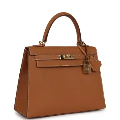 HERMÈS Pre-owned Hermes Kelly Sellier 25 Gold Epsom Gold Hardware | Thumbnail 2