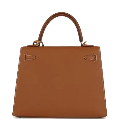 HERMÈS Pre-owned Hermes Kelly Sellier 25 Gold Epsom Gold Hardware | Thumbnail 4