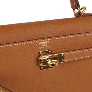 HERMÈS Pre-owned Hermes Kelly Sellier 25 Gold Epsom Gold Hardware | Thumbnail 7