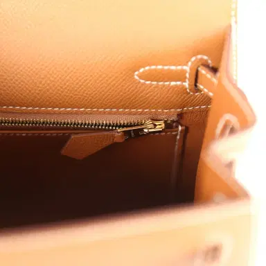 HERMÈS Pre-owned Hermes Kelly Sellier 25 Gold Epsom Gold Hardware | Thumbnail 9