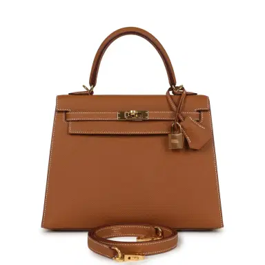 HERMÈS Pre-owned Hermes Kelly Sellier 25 Gold Epsom Gold Hardware | Thumbnail 1