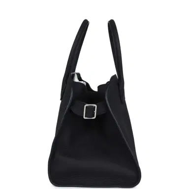 The Row The Row Soft Margaux 12 Bag Midnight Calfskin Silver Hardware | Thumbnail 4 The Row The Row Soft Margaux 12 Bag Midnight Calfskin Silver Hardware | Thumbnail 4