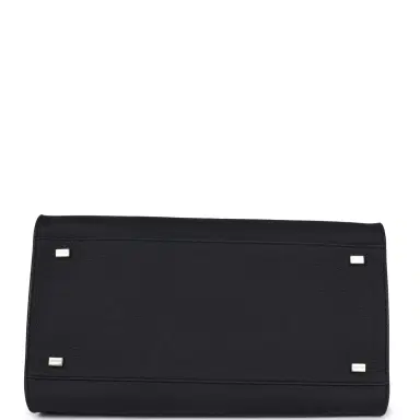 The Row The Row Soft Margaux 12 Bag Midnight Calfskin Silver Hardware | Thumbnail 7 The Row The Row Soft Margaux 12 Bag Midnight Calfskin Silver Hardware | Thumbnail 7